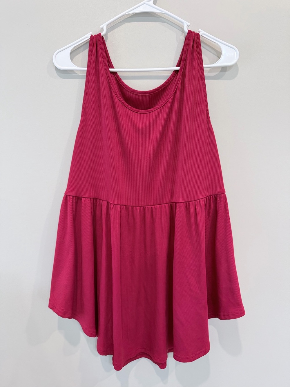 Maurices Fuchsia Peplum Tank Top